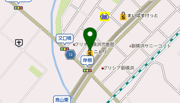 ニトリ新横浜店の地図画像