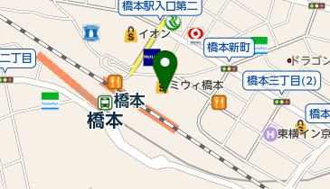 有隣堂ミウィ橋本店の地図画像