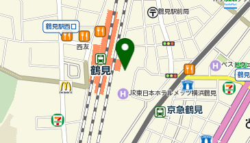 くまざわ書店鶴見店の地図画像