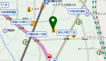 紀伊國屋書店武蔵小杉店の地図画像