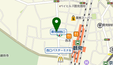 ブックオフ鶴見駅西口店の地図画像