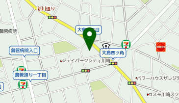 ダイソーカルナーザ川崎店の地図画像