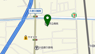 ニューヤマザキデイリーストア小田原市立病院店の地図画像