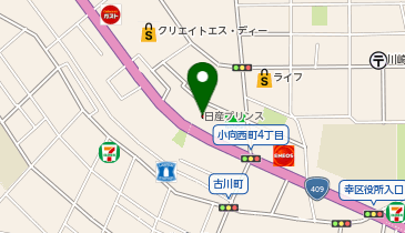 日産神奈川川崎幸店の地図画像