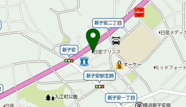 日産神奈川新子安店の地図画像