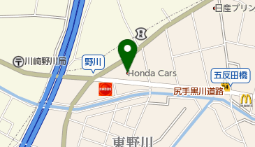 Honda Cars神奈川北高津店の地図画像