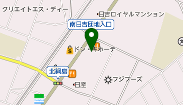 Honda Cars神奈川北日吉店の地図画像