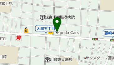 Honda Cars神奈川中川崎大師店の地図画像
