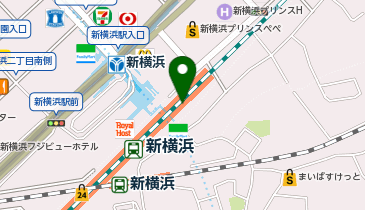 天丼てんや新横浜店の地図画像