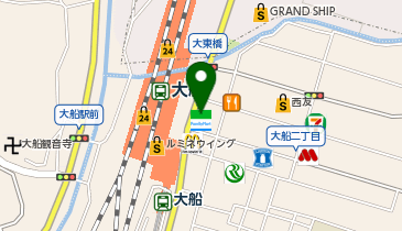 天丼てんや大船店の地図画像