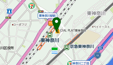 天丼てんやシァルプラット東神奈川店の地図画像