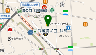ペッパーランチPLUSノクティプラザ溝の口店の地図画像