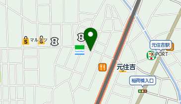 からやま元住吉店の地図画像
