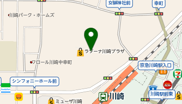 マンゴツリーカフェ川崎店の地図画像