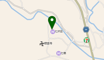 天然温泉七沢荘の地図画像