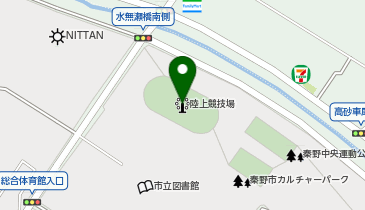 秦野市カルチャーパーク陸上競技場の地図画像