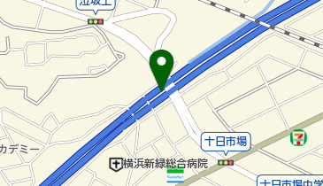 横浜市十日市場スポーツ会館体育室の地図画像