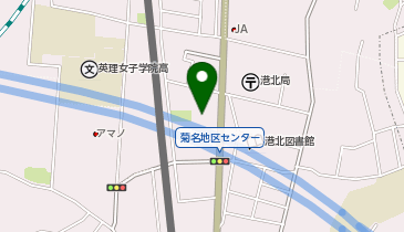 横浜市菊名地区センターテニスコートの地図画像