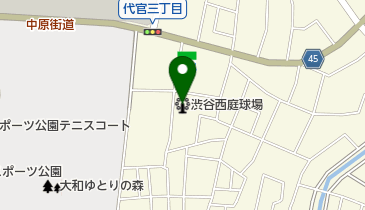 渋谷西庭球場の地図画像
