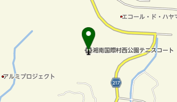 湘南国際村西公園テニスコートの地図画像