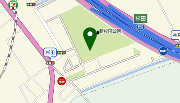 横浜市新杉田公園テニスコートの地図画像