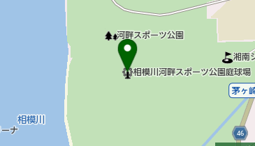 相模川河畔スポーツ公園庭球場の地図画像