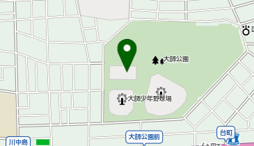 大師テニスコートの地図画像