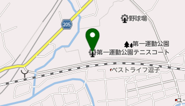第一運動公園テニスコートの地図画像