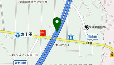 横浜市東山田スポーツ会館テニスコートの地図画像