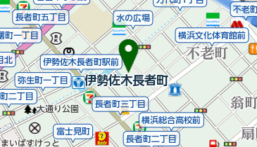 横浜市日ノ出川公園テニスコートの地図画像