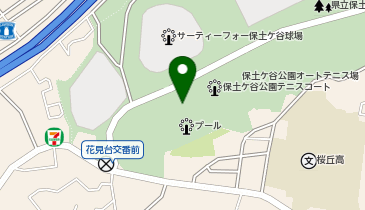 神奈川県立保土ケ谷公園オートテニス場の地図画像