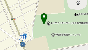 トッケイセキュリティ平塚総合体育館温水プールの地図画像