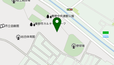 秦野市カルチャーパーク水泳プールの地図画像
