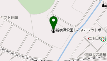 新横浜公園しんよこフットボールパークの地図画像