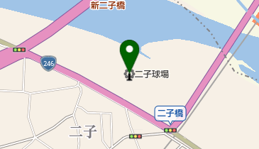 二子球場の地図画像