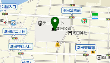 横浜市潮田公園野球場の地図画像