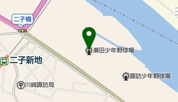 瀬田少年野球場の地図画像