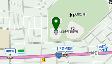 大師少年野球場の地図画像
