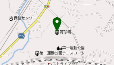 第一運動公園野球場の地図画像
