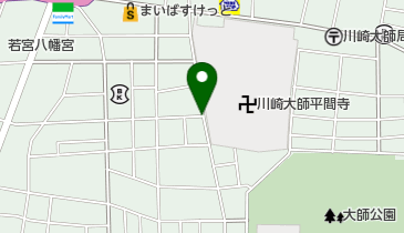 川崎大師の参道の地図画像