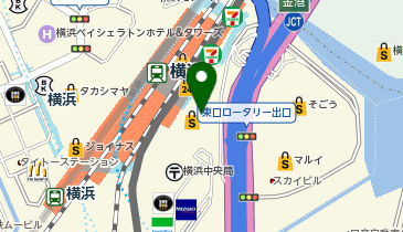 横浜駅東口の地図画像
