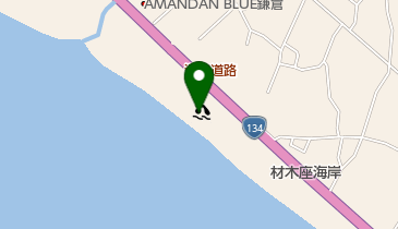 材木座海水浴場の地図画像