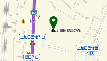 上和田野鳥の森の地図画像