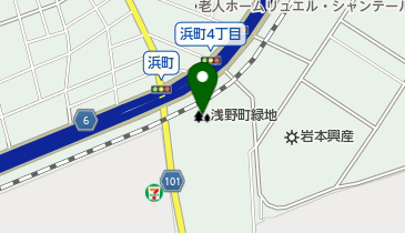 浅野町緑地の地図画像