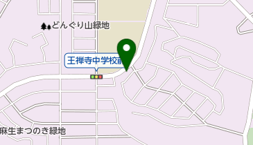 王禅寺大谷緑地の地図画像