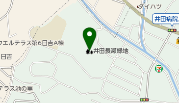 井田長瀬緑地の地図画像