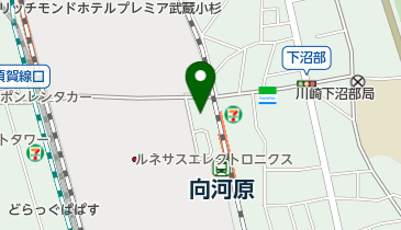 向河原駅前広場公園の地図画像