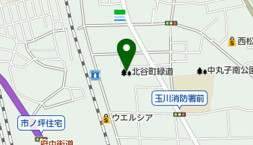 北谷町緑道の地図画像