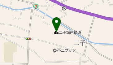 二子坂戸緑道の地図画像