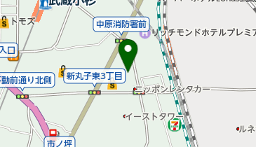 セントラルフィットネスクラブ24武蔵小杉の地図画像